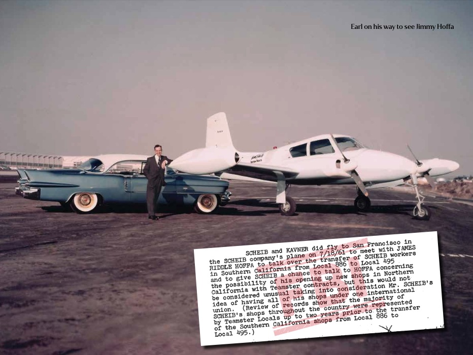 Earl Scheib with his plane and car — Hoffa era
