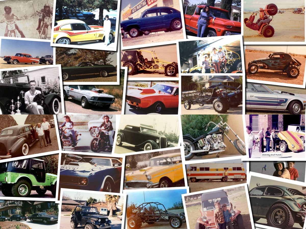 Custom culture collage — Scheib cars, dune buggies, and candy paint from the book