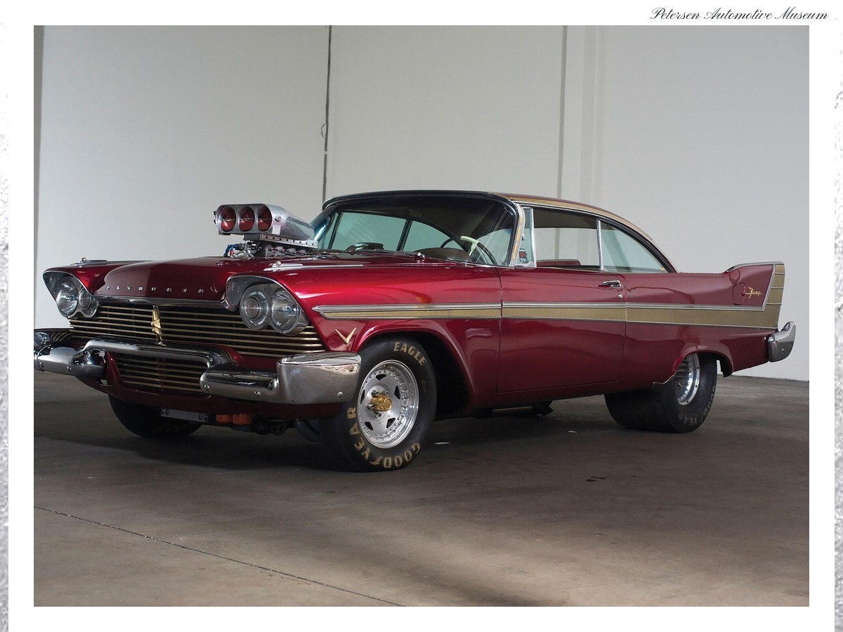 Al Scheib’s customized 1957 Plymouth Fury — Hamilton studio portrait